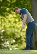 18 May 2016; Brian O'Driscoll putts on the 10th green during the Dubai Duty Free Irish Open Golf Championship Pro-Am at The K Club in Straffan, Co. Kildare. Photo by Diarmuid Greene/Sportsfile