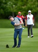 18 May 2016; Brian O'Driscoll plays his second shot on the 10th fairway during the Dubai Duty Free Irish Open Golf Championship Pro-Am at The K Club in Straffan, Co. Kildare. Photo by Diarmuid Greene/Sportsfile
