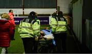 17 May 2016;  Conan Byrne, St Patricks Athletic, is led away in a stretcher by paramedics after the SSE Airtricity League Premier Division, St Patrick's Athletic v Finn Harps, Richmond Park, Dublin. Photo by David Fitzgerald/Sportsfile