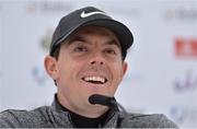 18 May 2016; Rory McIlroy during a press conference ahead of the Dubai Duty Free Irish Open Golf Championship Pro-Am at The K Club in Straffan, Co. Kildare. Photo by Brendan Moran/Sportsfile