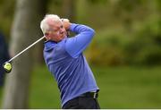 18 May 2016; Gerry McIlroy, father of Rory McIlroy, watches his shot on the 4th fairway during the Dubai Duty Free Irish Open Golf Championship Pro-Am at The K Club in Straffan, Co. Kildare. Photo by Brendan Moran/Sportsfile