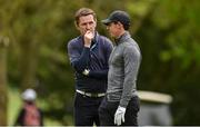 18 May 2016; Former champion jockey AP McCoy, left, with Rory McIlroy of Northern Ireland during the Dubai Duty Free Irish Open Golf Championship Pro-Am at The K Club in Straffan, Co. Kildare. Photo by Brendan Moran/Sportsfile