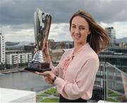 18 May 2016; Karen Duggan, UCD Waves FC, with her Player of the Year award at the Continental Tyres Women’s National League Awards. The Marker Hotel, Grand Canal Square, Docklands, Dublin. Photo by Seb Daly/Sportsfile
