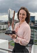 18 May 2016; Karen Duggan, UCD Waves FC, with her Player of the Year award at the Continental Tyres Women’s National League Awards. The Marker Hotel, Grand Canal Square, Docklands, Dublin. Photo by Seb Daly/Sportsfile