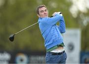 18 May 2016; Actor James Nesbitt watches his drive from the 9th tee box during the Dubai Duty Free Irish Open Golf Championship Pro-Am at The K Club in Straffan, Co. Kildare. Photo by Diarmuid Greene/Sportsfile
