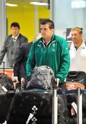 19 June 2010; Ireland's Shane Jennings on arrival in Brisbane Airport ahead of their game against Australia on Saturday 26 June. Brisbane Airport, Brisbane, Australia. Picture credit: Tony Phillips / SPORTSFILE