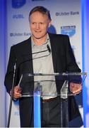 18 May 2016; Ireland Head Coach Joe Schmidt pictured at the fourth annual Ulster Bank League Awards in the Aviva Stadium. Ireland Head Coach, Joe Schmidt, was on hand to present the awards which recognise the commitment and dedication shown by players across all Ulster Bank League divisions. Ulster Bank League Awards. Aviva Stadium, Lansdowne Road, Dublin. Photo by Seb Daly/Sportsfile