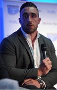 18 May 2016; Jack Conan, Leinster, pictured at the fourth annual Ulster Bank League Awards in the Aviva Stadium, during a panel discussion. Ireland Head Coach, Joe Schmidt, was on hand to present the awards which recognise the commitment and dedication shown by players across all Ulster Bank League divisions. Ulster Bank League Awards. Aviva Stadium, Lansdowne Road, Dublin. Photo by Seb Daly/Sportsfile