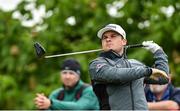 19 May 2016; Tyrrell Hatton of England watches his tee shot on the 5th hole during day one of the Dubai Duty Free Irish Open Golf Championship at The K Club in Straffan, Co. Kildare. Photo by Matt Browne/Sportsfile
