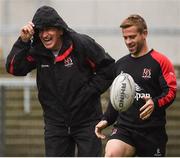 19 May 2016; Ulster assistant coach Joe Barakat along with Paul Marshall during the captains run at the Kingspan Stadium, Ravenhill Park, Belfast. Photo by Oliver McVeigh/Sportsfile