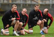 19 May 2016; Franco Van Der Merwe, Callum Black, Chris Henry and Rory Best of Ulster during the captains run at the Kingspan Stadium, Ravenhill Park, Belfast. Photo by Oliver McVeigh/Sportsfile