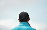 19 May 2016; Rory McIlroy of Northern Ireland with a black ribbon on his cap as a mark of respect for the late Christy O'Connor Snr during day one of the Dubai Duty Free Irish Open Golf Championship at The K Club in Straffan, Co. Kildare. Photo by Matt Browne/Sportsfile