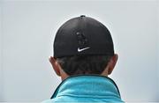 19 May 2016; Rory McIlroy of Northern Ireland with a black ribbon on his cap as a mark of respect for the late Christy O'Connor Snr during day one of the Dubai Duty Free Irish Open Golf Championship at The K Club in Straffan, Co. Kildare. Photo by Matt Browne/Sportsfile
