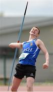 19 May 2016; Daniel Johnson, St Josephs Galway, Co. Galway, in action during the Intermediate Boy Javeline event. GloHealth Connacht Schools Track & Field Championships, Athlone I.T., Athlone, Co. Westmeath Photo by Seb Daly/Sportsfile