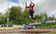 19 May 2016; Joseph Wagacha, St Louis CS, Kiltimagh, Co. Mayo, in action during the Intermediate Boys 1500m Steeplechase event. GloHealth Connacht Schools Track & Field Championships, Athlone I.T., Athlone, Co. Westmeath Photo by Seb Daly/Sportsfile