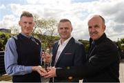 19 May 2016; Waterford's Pat O’Sullivan receives the Lidl Manager of the Month Award in association with the Irish Daily Star for April from Lidl’s Shane Concannon, left, and Brian Flanagan from the Irish Daily Star, right. Pat guided his Waterford side to a dramatic 1 point victory over Tipperary in the Lidl National Football League Division 3 Final Replay. The Croke Park Hotel, Jones Road, Dublin 3. Photo by Sam Barnes/Sportsfile