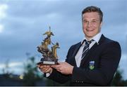 19 May 2016; Josh Van Der Flier, UCD Rugby, who won the Dr. Tony O’Neill Sports Person of the Year Award, pictured at the Bank of Ireland UCD Athletic Union Council Sport Awards ceremony in the UCD Student Centre. Over 500 students from over 30 different sports clubs were honoured for their sporting achievements on behalf of the University over the last twelve months. Astra Hall, Student Centre, UCD, Belfield, Dublin. Photo by Sam Barnes/Sportsfile