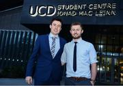 19 May 2016; UCD's Mark English, left, and Jack McCaffrey pictured at the Bank of Ireland UCD Athletic Union Council Sport Awards ceremony in the UCD Student Centre. Over 500 students from over 30 different sports clubs were honoured for their sporting achievements on behalf of the University over the last twelve months. Astra Hall, Student Centre, UCD, Belfield, Dublin. Photo by Sam Barnes/Sportsfile