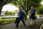 20 May 2016; Luke McGrath, left, and Noel Reid of Leinster arrive ahead of the Guinness PRO12 Play-off match between Leinster and Ulster at the RDS Arena in Dublin. Photo by Ramsey Cardy/Sportsfile