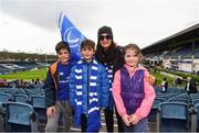 20 May 2016; Leinster supporters, from left, Carl, Brian, Grace and Emma Kilbride at the Guinness PRO12 Play-off match between Leinster and Ulster at the RDS Arena in Dublin. Photo by Ramsey Cardy/Sportsfile
