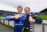 20 May 2016; Leinster supporters 9 year old Tom and 11 year old Michelle Harney at the Guinness PRO12 Play-off match between Leinster and Ulster at the RDS Arena in Dublin. Photo by Ramsey Cardy/Sportsfile
