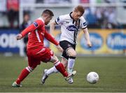 20 May 2016; Daryl Horgan of Dundalk in action against Lorcan Shannon of Shelbourne in the Irish Daily Mail FAI Cup Second Round match between Dundalk v Shelbourne in Oriel Park, Dundalk, Co. Louth. Photo by Sportsfile