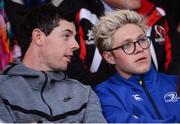 20 May 2016; Golfer Rory McIlroy, left, and singer Niall Horan watch the Guinness PRO12 Play-off match between Leinster and Ulster at the RDS Arena in Dublin. Photo by Ramsey Cardy/Sportsfile