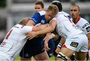 20 May 2016; Luke Fitzgerald of Leinster is tackled by Callum Black, left, and Chris Henry of Ulster during the Guinness PRO12 Play-off match between Leinster and Ulster at the RDS Arena in Dublin. Photo by Seb Daly/Sportsfile