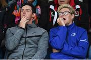 20 May 2016; Golfer Rory McIlroy, left, and Niall Horan of One Direction watch on during the Guinness PRO12 Play-off match between Leinster and Ulster at the RDS Arena in Dublin. Photo by Stephen McCarthy/Sportsfile