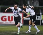 20 May 2016; Ciarán Kilduff of Dundalk celebrates after scoring his side's second goal with team-mate Brian Gartland, right, in the Irish Daily Mail FAI Cup Second Round match between Dundalk v Shelbourne in Oriel Park, Dundalk, Co. Louth. Photo by Sportsfile