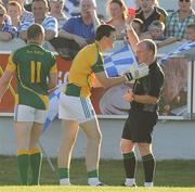 19 June 2010; Meath goalkeeper Paddy O'Rourke is sent off by referee Maurice Condon. Leinster GAA Football Senior Championship Quarter-Final Replay, Meath v Laois, O'Connor Park, Tullamore, Co. Offaly. Photo by Sportsfile