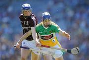 20 June 2010; David Franks, Offaly, in action against Cyril Donnellan, Galway. Leinster GAA Hurling Senior Championship Semi-Final, Galway v Offaly, Croke Park, Dublin. Picture credit: Brendan Moran / SPORTSFILE