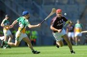 20 June 2010; Iarla Tannian, Galway, in action against David Franks, Offaly. Leinster GAA Hurling Senior Championship Semi-Final, Galway v Offaly, Croke Park, Dublin. Picture credit: Oliver McVeigh / SPORTSFILE