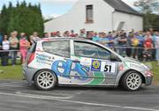 19 June 2010; Shane Buckley and his co-driver Thomas Maguire in their C2R2Max in action during stage 10 of the Topaz Donegal International Rally, Donegal. Picture credit: Philip Fitzpatrick / SPORTSFILE