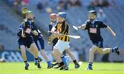 20 June 2010; John Donnelly, Kilkenny, in action against Conor Kennedy, left, and Mark Maguire, Dublin, during the Half-time Go Games at the Leinster GAA Hurling Semi-Finals. Croke Park, Dublin. Picture credit: Brendan Moran / SPORTSFILE