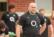 22 June 2010; Ireland's John Hayes during squad training ahead of their game against Australia on Saturday 26 June. Ireland Rugby Squad Training, Anglican Grammar School, Brisbane, Australia. Picture credit: Tony Phillips / SPORTSFILE