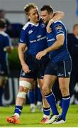 20 May 2016; Luke Fitzgerald, left, and Dave Kearney, right, of Leinster congratulate each other following their side's victory in the Guinness PRO12 Play-off match between Leinster and Ulster at the RDS Arena in Dublin. Photo by Seb Daly/Sportsfile