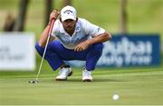 21 May 2016; Pablo Larrazábal of Spain lines up a putt on the 10th green during day three of the Dubai Duty Free Irish Open Golf Championship at The K Club in Straffan, Co. Kildare.