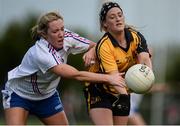 21 May 2016; Donna English of Ulster in action against  Megan Glynn of Connacht in the MMI Ladies Football Interprovincial Football Cup Final, Ulster v Connacht, in Kinnegad, Co. Westmeath. Photo by Sam Barnes/Sportsfile