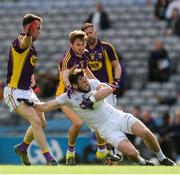21 May 2016; Fergal Conway of Kildare in action against Daithí Waters, left, and Brian Malone of Wexford in the Leinster GAA Football Senior Championship, Quarter-Final, Wexford v Kildare, at Croke Park, Dublin. Photo by Piaras Ó Mídheach/Sportsfile
