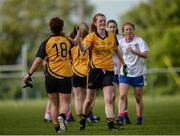 21 May 2016; Deirdre Foley and Aileen Pyers, both of Ulster celebrate after the MMI Ladies Football Interprovincial Football Cup Final, Ulster v Connacht, in Kinnegad, Co. Westmeath. Photo by Sam Barnes/Sportsfile