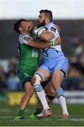 21 May 2016; Sean Lamont of Glasgow Warriors is tackled by Tiernan O’Halloran of Connacht during the Guinness PRO12 Play-off match between Connacht and Glasgow Warriors at the Sportsground in Galway. Photo by Stephen McCarthy/Sportsfile