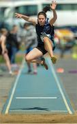 21 May 2016; Aoibhinn O'Connor, Colaiste Choilm Ballincollig, competing in the Girls intermediate Long Jump. GloHealth Munster Schools Track & Field Championships, Waterford Regional Sports Centre, Waterford. Photo by Eóin Noonan/Sportsfile