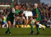 21 May 2016; Mark Bennett of Glasgow Warriors is tackled by Ultan Dillane, right, and Finlay Bealham of Connacht during the Guinness PRO12 Play-off match between Connacht and Glasgow Warriors at the Sportsground in Galway. Photo by Stephen McCarthy/Sportsfile