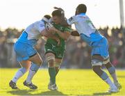 21 May 2016; Jake Heenan of Connacht is tackled by D’arcy Rae, left, and Leone Nakarawa of Glasgow Warriors during the Guinness PRO12 Play-off match between Connacht and Glasgow Warriors at the Sportsground in Galway. Photo by Stephen McCarthy/Sportsfile