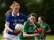 21 May 2016; Aisling Moloney of Munster in action against Clare Donnelly of Leinster in the MMI Ladies Football Interprovincial Football Shield Final, Leinster v Munster, in Kinnegad, Co. Westmeath. Photo by Sam Barnes/Sportsfile