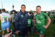 21 May 2016; Connacht head coach Pat Lam, left, and Tom McCartney following their victory in the Guinness PRO12 Play-off match between Connacht and Glasgow Warriors at the Sportsground in Galway. Photo by Stephen McCarthy/Sportsfile