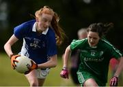 21 May 2016; Aisling Moloney of Munster in action against Clare Donnelly of Leinster in the MMI Ladies Football Interprovincial Football Shield Final, Leinster v Munster, in Kinnegad, Co. Westmeath. Photo by Sam Barnes/Sportsfile