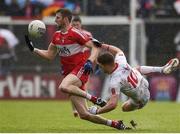 22 May 2016; Niall Holly of Derry in action against Cathal McShane of Tyrone during the Ulster GAA Football Senior Championship, Quarter-Final, at Celtic Park, Derry.  Photo by Philip Fitzpatrick/Sportsfile