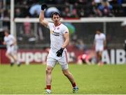 22 May 2016; Mattie Donnelly of Tyrone celebrates after his side's third goal during the Ulster GAA Football Senior Championship, Quarter-Final, at Celtic Park, Derry.  Photo by Oliver McVeigh/Sportsfile